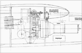 technical drawing of the drive mechanism of the ornithopter EV1