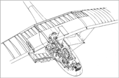 Drawing of the model by Dennis Williams