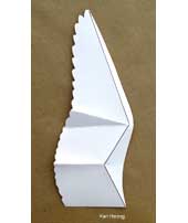 Vogelvleugel uit papier gevouwen