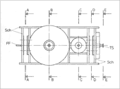 top view drawing of the swing