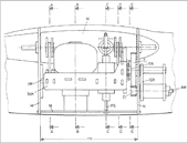 longitudinal section drawing 
of the drive mechanism